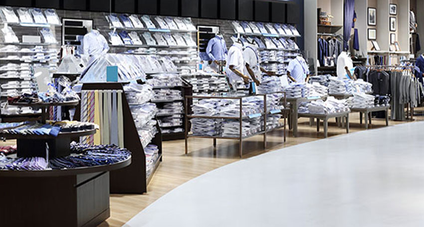 Electrostatic Spray Disinfecting in a clothing department store